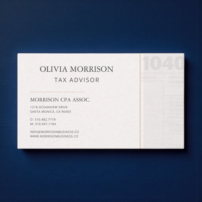 Tax Advisor Professional Business Card (Creator Uploaded)