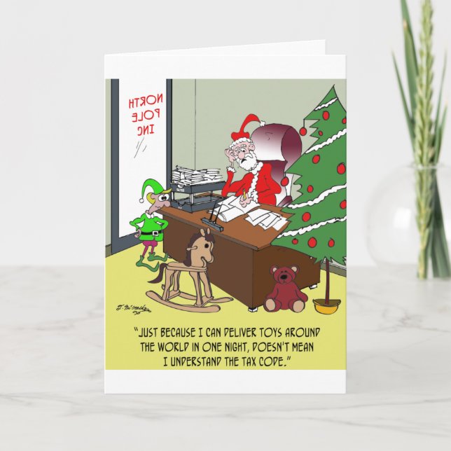 Tax Cartoon 9532 Holiday Card (Front)