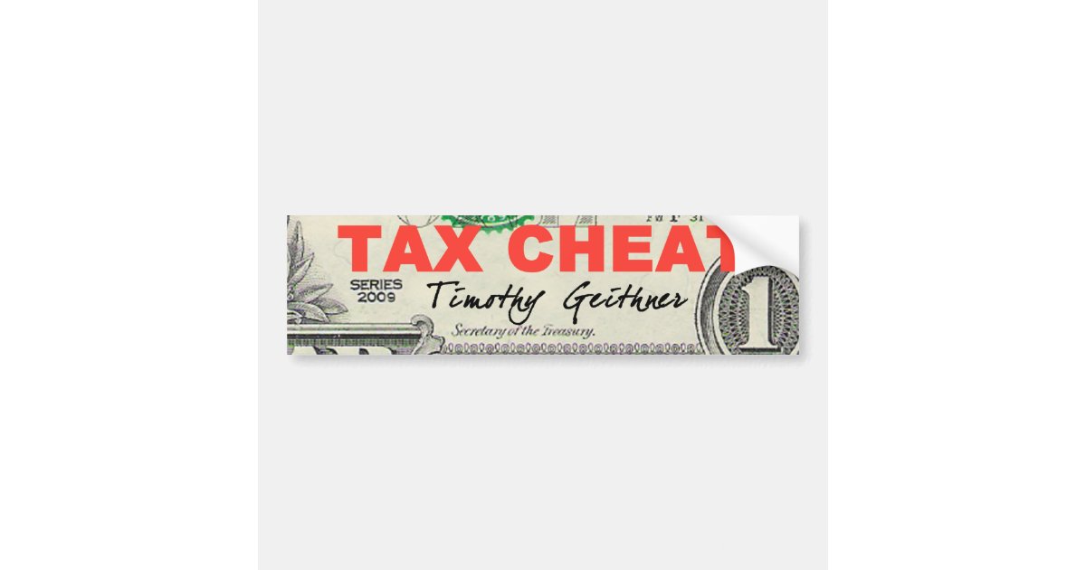 Tax Cheat Bumper Sticker Zazzle