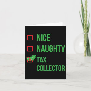Tax Collector Funny Pajama Christmas Gift Card