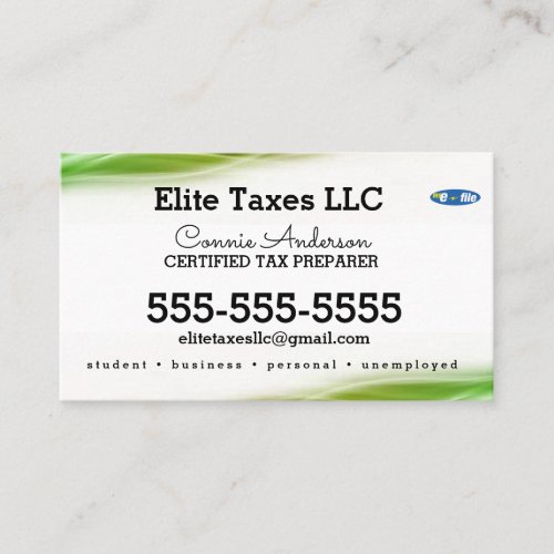 Tax Company Business Card