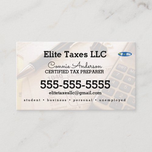 Tax Company Business Card