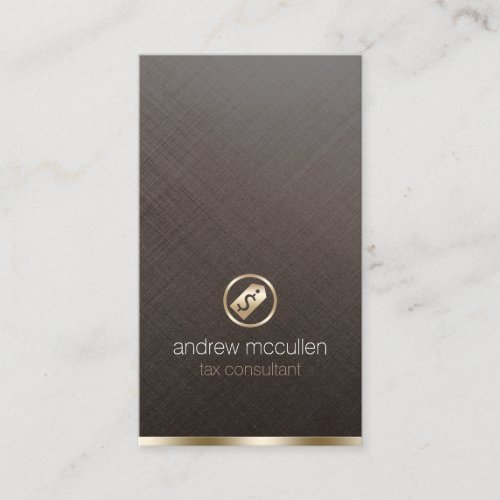 Tax Consultant Gold Dollar Tag Icon Brushed Metal