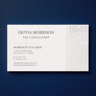 Tax Consultant Professional Business Card