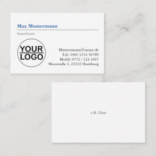 Tax consultant with LOGO Business Card