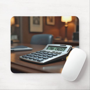 Tax Credit Calculator On a Desk Mouse Pad