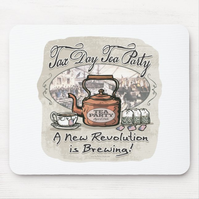 Tax Day Tea Party Gear Mouse Pad (Front)