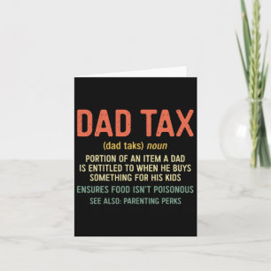Tax Definition Father's Day Shirt 2 Card