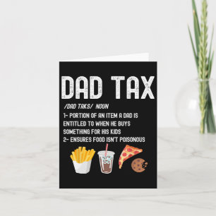 Tax Definition Funny Fathers Day Daddy Humor Dad J Card