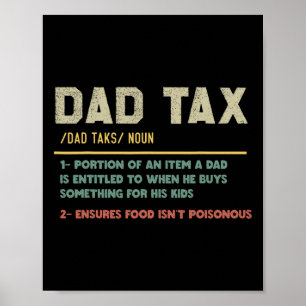 Tax Definition Funny Father's Day Poster