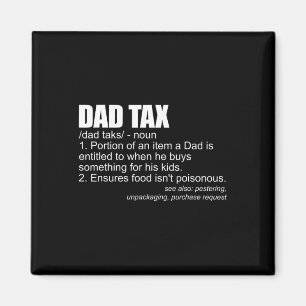 Tax Definition Funny Men's Fathers Day Gift Dad Ta Magnet