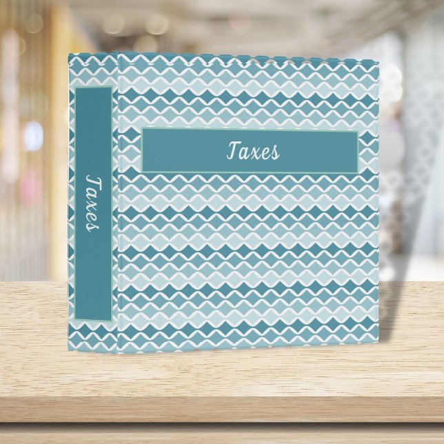 Tax Documents Teal Blue Green 1.5 Inch Binder (Creator Uploaded)