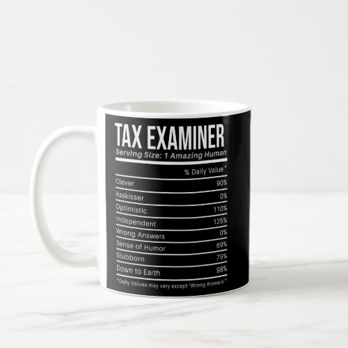 tax examiner Nutritional Values  Nutrition Facts  Coffee Mug