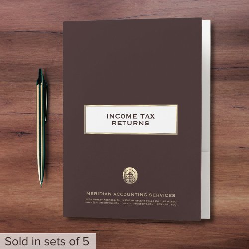 Tax Folders with Pockets for Accountants and CPAs