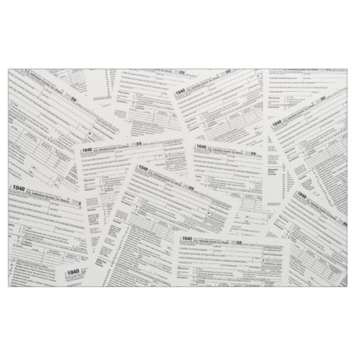 Tax forms 1040 fabric