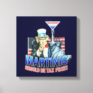 Tax Free Martini Gallery Wrapped Canvas Print