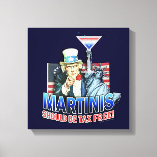 Tax Free Martini Gallery Wrapped Canvas Print