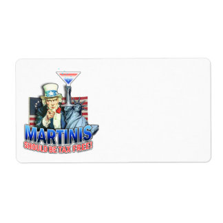 TAX FREE MARTINIS LABELS