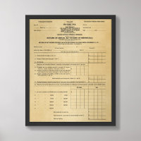 Tax Prep Office Decor - Old 1040 Tax Form Poster