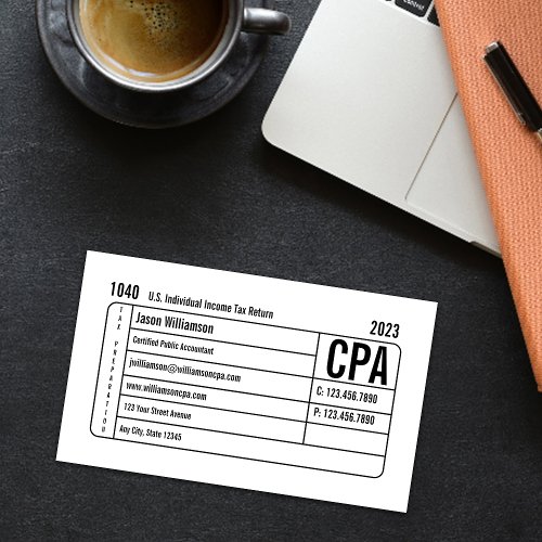 Tax Preparation   Business Card