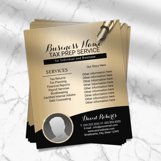 Tax Preparation Company Consulting Service Photo Flyer (Creator Uploaded)