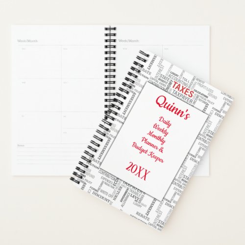 Tax Preparation Daily Budget Planner