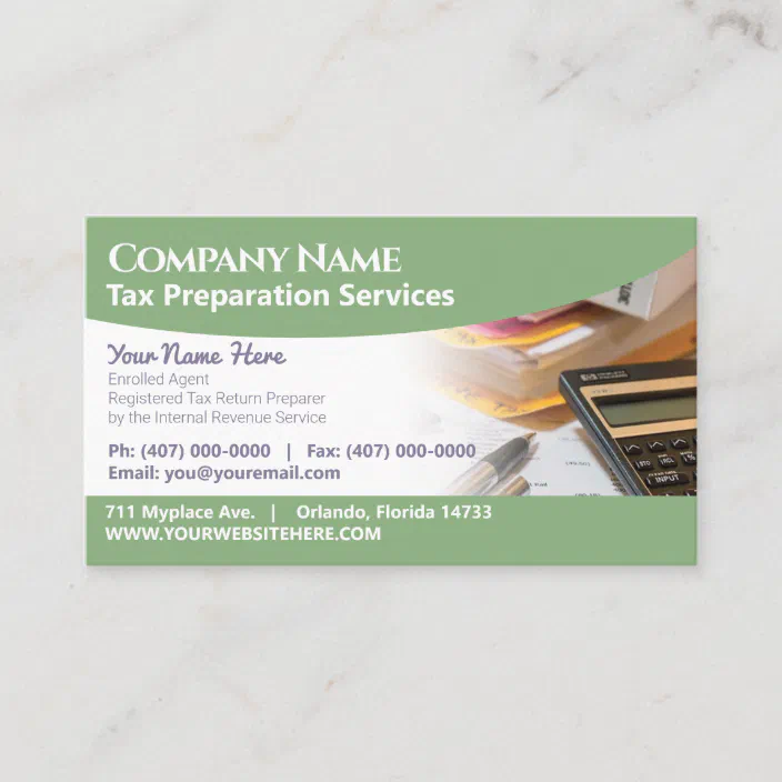 Tax Preparation Preparer Business Card Zazzle Com