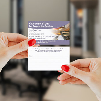 Tax Preparation (preparer) Business Card by WhizCreations at Zazzle