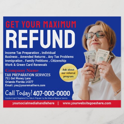 Tax Preparation Preparer Refund Flyer