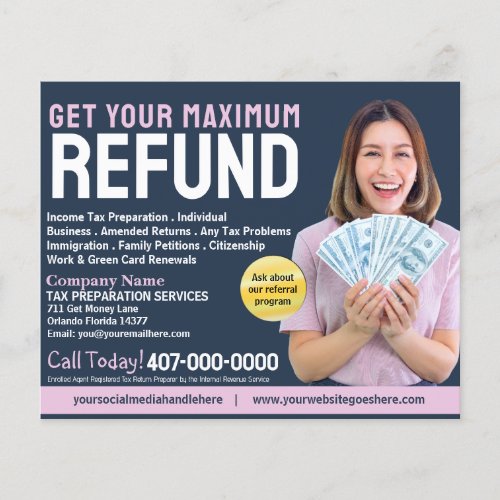 Tax Preparation Preparer Refund Flyer