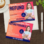 Tax Preparation (Preparer) Refund Flyer<br><div class="desc">These professional attention grabbing customizable tax preparation refund flyer templates are great for the small tax preparation/accountant business.</div>