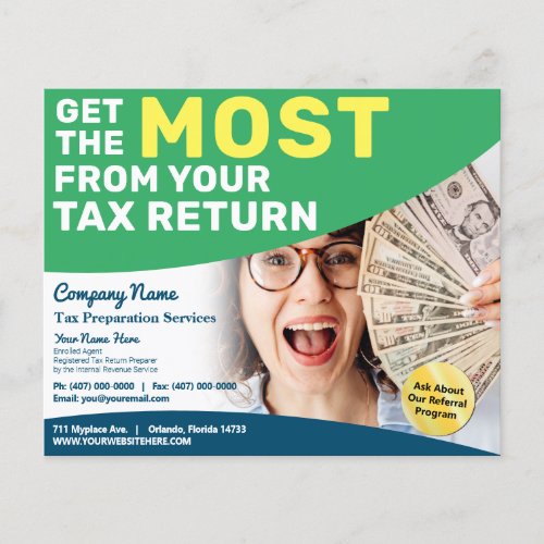 Tax Preparation Preparer Refund Flyer