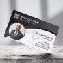 Tax Preparer Accountant Black & Marble Photo Business Card