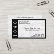 Tax Preparer Accountant Business Card