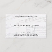 Tax Preparer Accountant Business Card (Back)