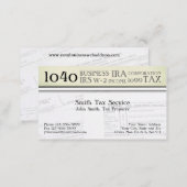 Tax Preparer Accountant Business Card (Front/Back)