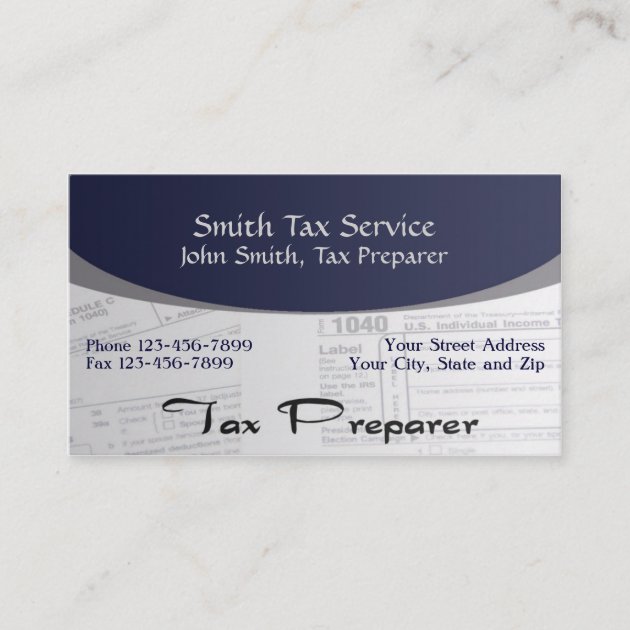 tax from home business card