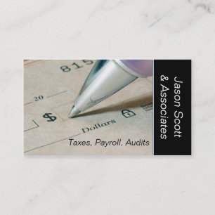 Tax Preparer & Accountant Business Card