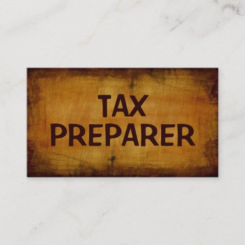 Tax Preparer Antique Business Card