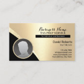 Tax Preparer Bookkeeping Service Gold Photo Business Card | Zazzle