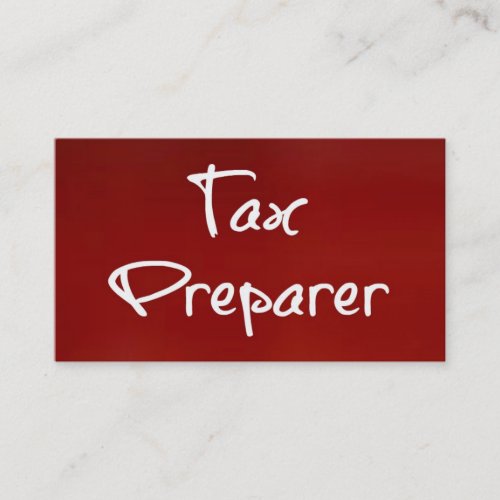 Tax Preparer Business Card