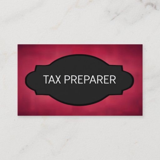 Customizable Tax Preparer Elegant Name Plate Business Card