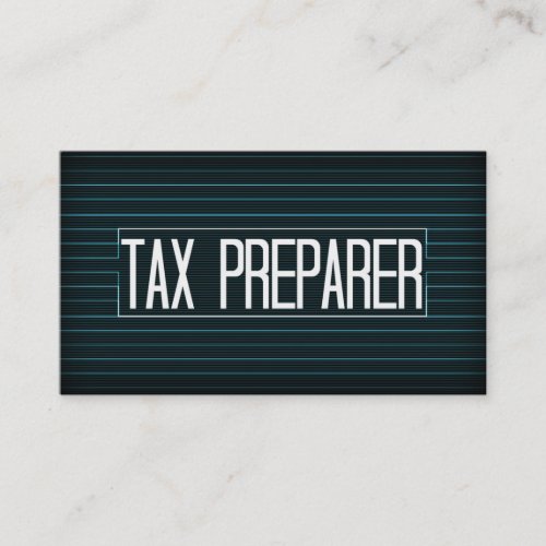 Tax Preparer Elegant Stripe Business Card