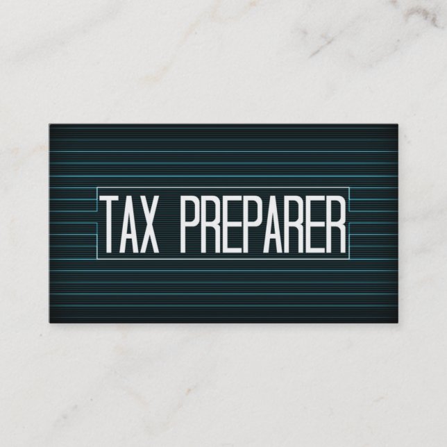 Tax Preparer Elegant Stripe Business Card (Front)