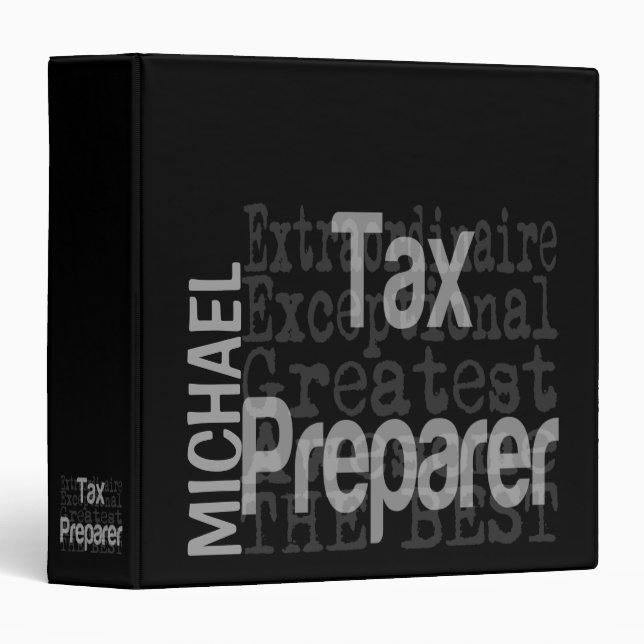 Tax Preparer Extraordinaire CUSTOM 3 Ring Binder (Front/Spine)