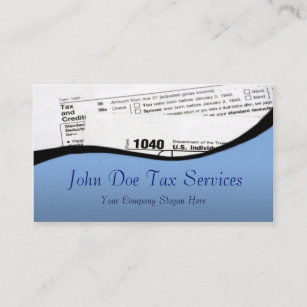Tax Preparer Federal Form Business Card