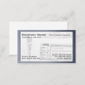Tax Preparer Federal Tax Form Business Card (Front/Back)