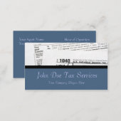 Tax Preparer Federal Tax Form Business Card (Front/Back)