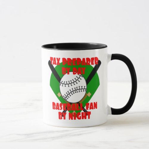Tax Preparer Loves Baseball Mug