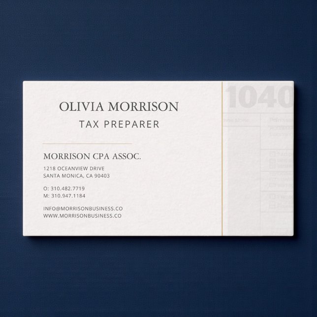 Tax Preparer Professional Business Card (Creator Uploaded)